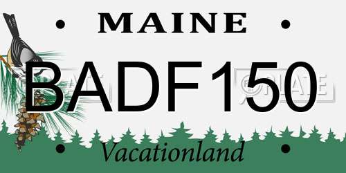 BADF150 Maine License Plate
