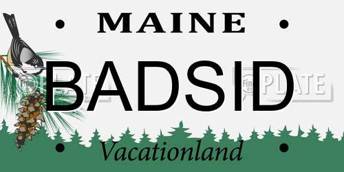 BADSID Maine License Plate