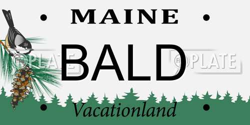 BALD Maine License Plate
