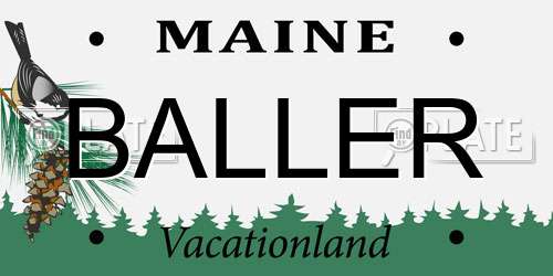 BALLER Maine License Plate
