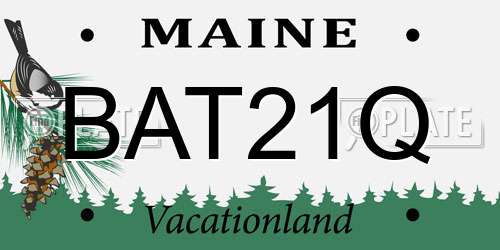 BAT21Q Maine License Plate