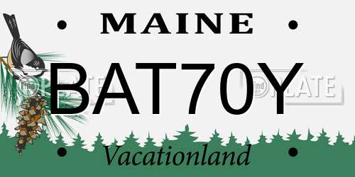 BAT70Y Maine License Plate