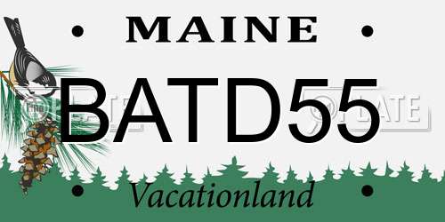 BATD55 Maine License Plate