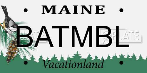 BATMBL Maine License Plate