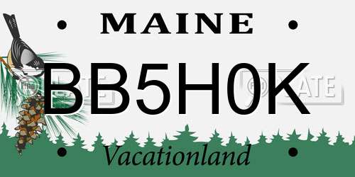 BB5H0K Maine License Plate
