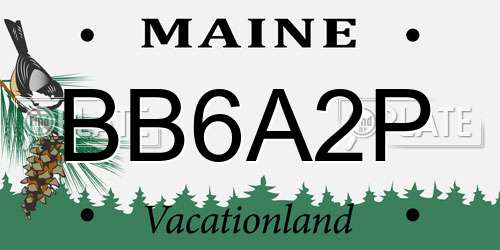 BB6A2P Maine License Plate
