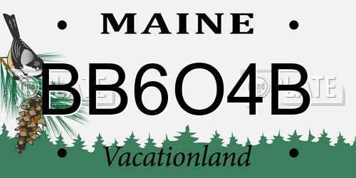 BB6O4B Maine License Plate