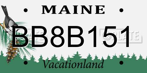 BB8B151 Maine License Plate