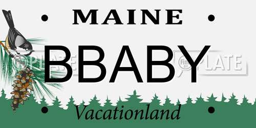 BBABY Maine License Plate