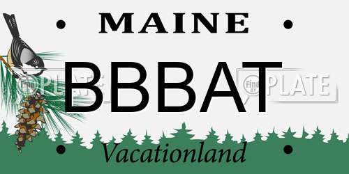 BBBAT Maine License Plate