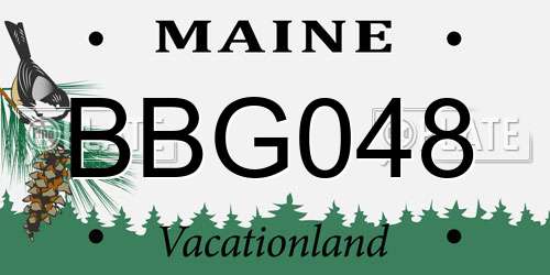 BBG048 Maine License Plate