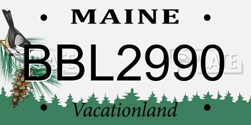 BBL2990 Maine License Plate