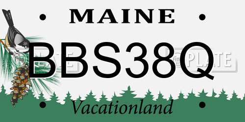 BBS38Q Maine License Plate