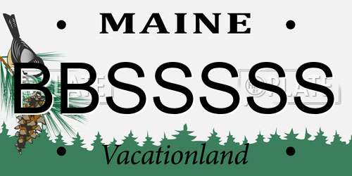 BBSSSSS Maine License Plate