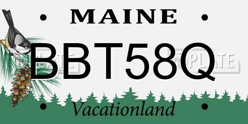 BBT58Q Maine License Plate