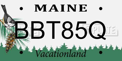 BBT85Q Maine License Plate