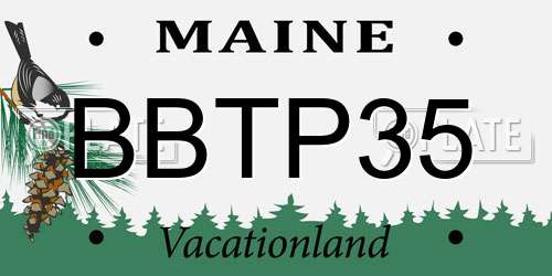 BBTP35 Maine License Plate