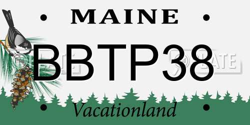 BBTP38 Maine License Plate