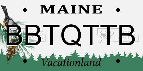 BBTQTTB Maine License Plate
