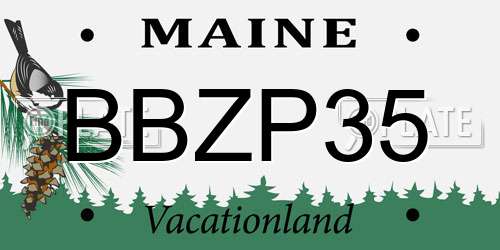 BBZP35 Maine License Plate