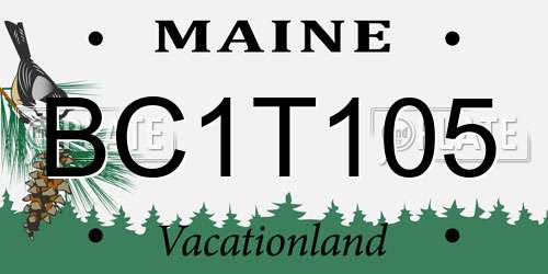 BC1T105 Maine License Plate