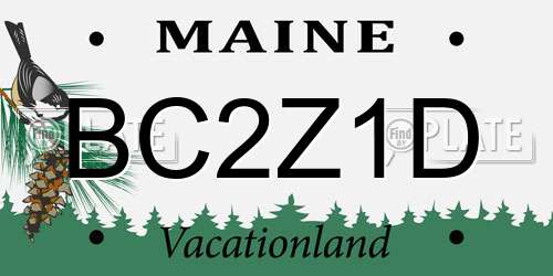 BC2Z1D Maine License Plate