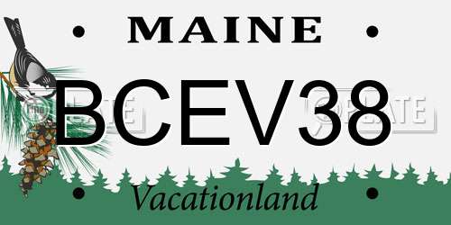 BCEV38 Maine License Plate