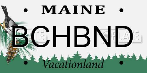 BCHBND Maine License Plate