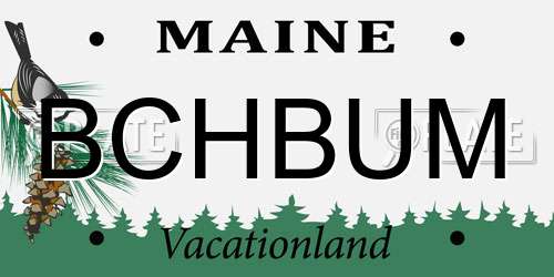 BCHBUM Maine License Plate