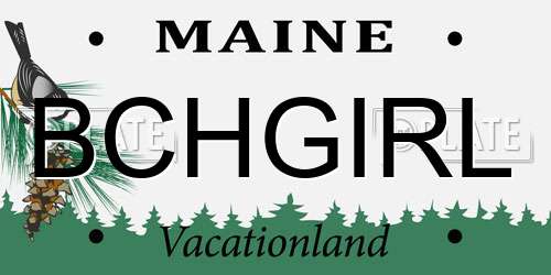 BCHGIRL Maine License Plate