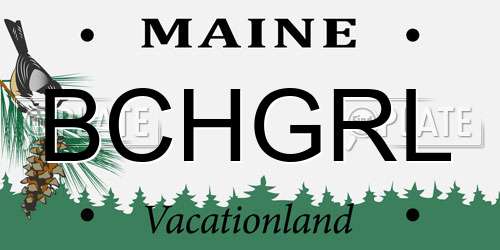 BCHGRL Maine License Plate