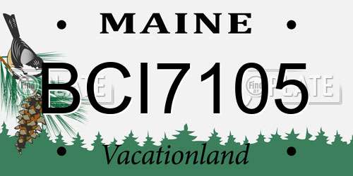 BCI7105 Maine License Plate