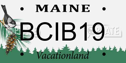 BCIB19 Maine License Plate