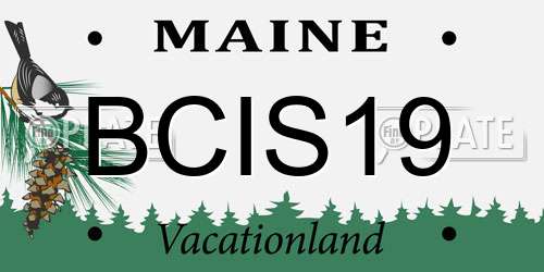 BCIS19 Maine License Plate