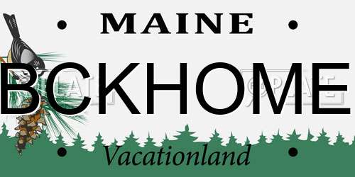 BCKHOME Maine License Plate