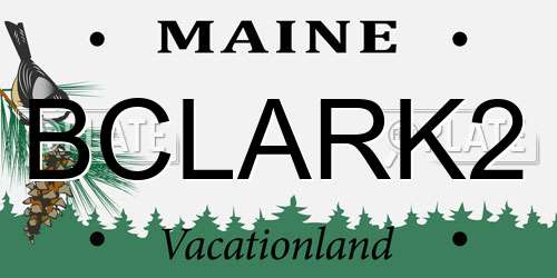 BCLARK2 Maine License Plate