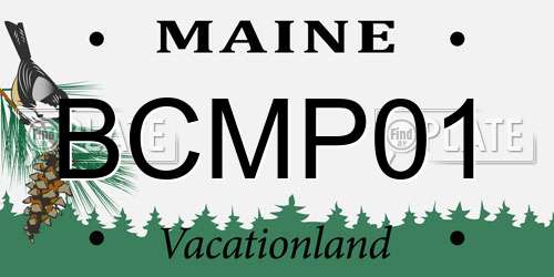 BCMP01 Maine License Plate