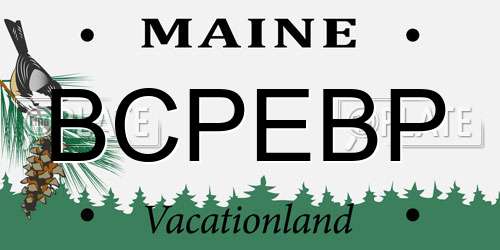 BCPEBP Maine License Plate