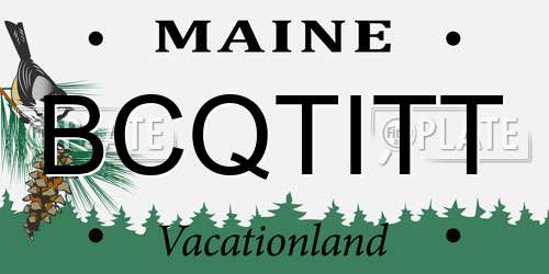 BCQTITT Maine License Plate