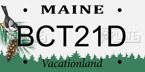 BCT21D Maine License Plate