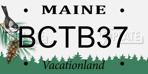 BCTB37 Maine License Plate