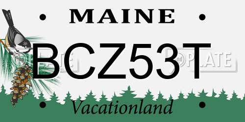 BCZ53T Maine License Plate