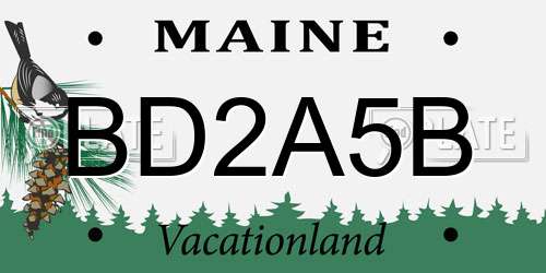BD2A5B Maine License Plate