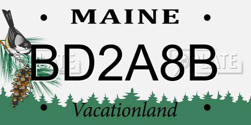 BD2A8B Maine License Plate