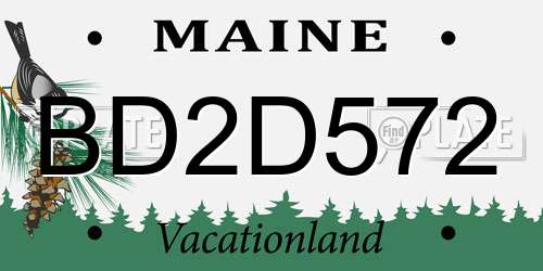 BD2D572 Maine License Plate