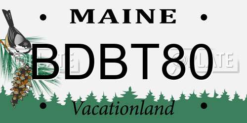 BDBT80 Maine License Plate