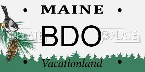 BDO Maine License Plate