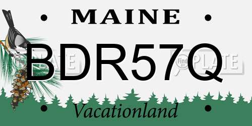 BDR57Q Maine License Plate