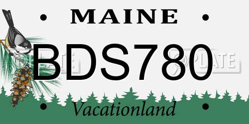BDS780 Maine License Plate