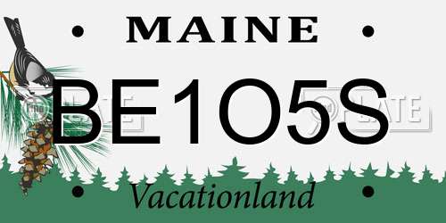 BE1O5S Maine License Plate